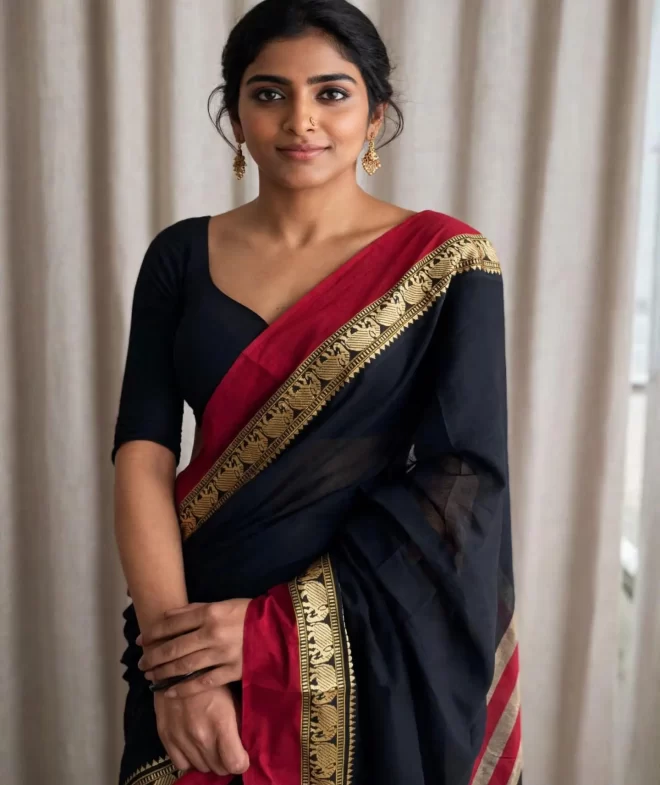 Traditional Mercerised Pure Cotton handloom Saree