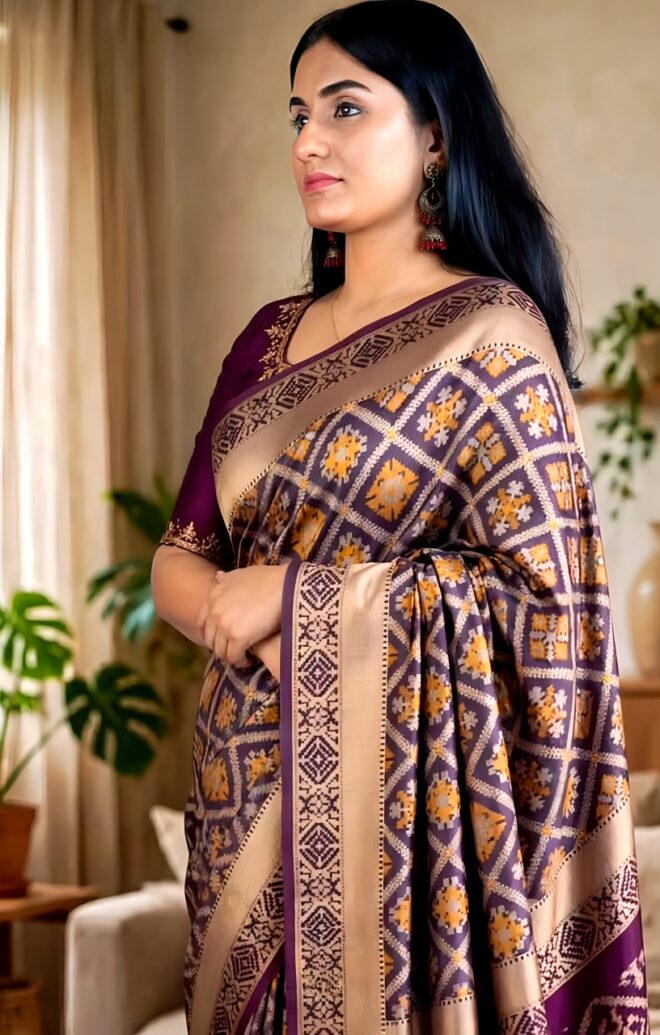 Banarasi saree | Patola Design | Geometric Pattern